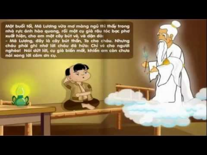Cậu bé An nhận cây bút thần từ ông tiên trong truyện cổ tích kể chuyện viral nhất