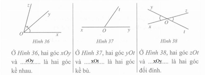 Hình ảnh minh họa các loại góc nhọn, vuông, tù và bẹt trong toán học lớp 6