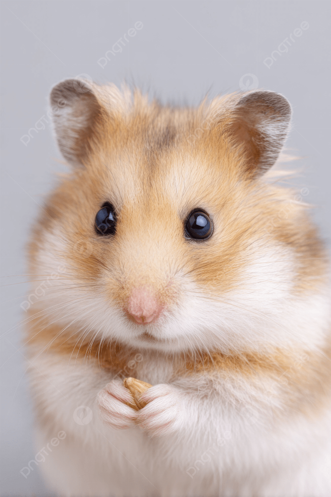 Chú chuột hamster nhỏ nhắn đang ăn hạt hướng dương trong chiếc lồng đầy màu sắc