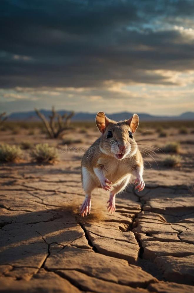 Chuột Kangaroo nhỏ bé đang kiếm ăn trên cát khô sa mạc, minh chứng cho loài con gì có thể sống không cần nước lâu nhất
