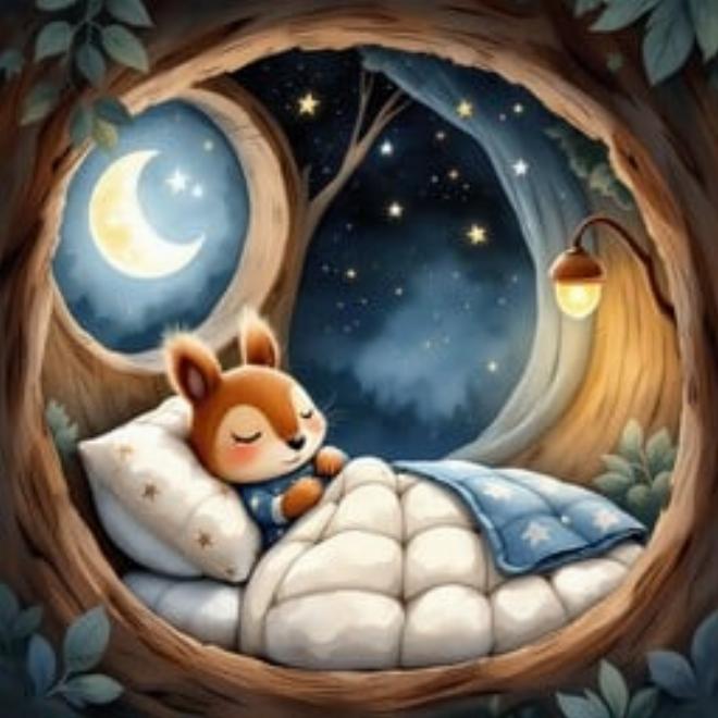 Một câu truyện thiếu nhi giáo dục về lòng tốt của chú Sóc Nhỏ khi giúp đỡ bạn Nhím dưới gốc cây