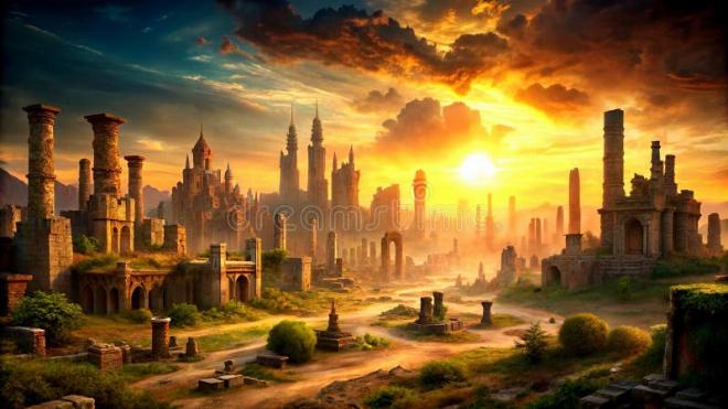 Khung cảnh bao la và hùng vĩ trong một trò chơi game nhập vai thế giới mở hiện đại