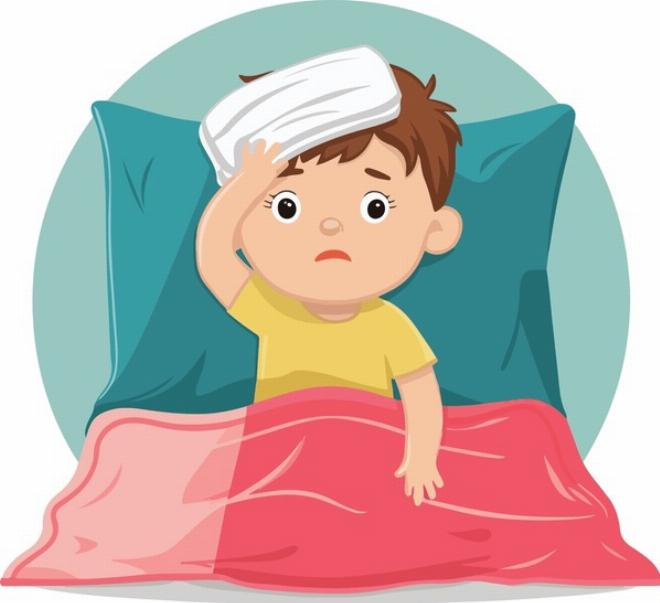 Hình ảnh minh họa trẻ sốt cao kèm dấu hiệu li bì giúp nhận biết trẻ sốt bao nhiêu là nguy hiểm