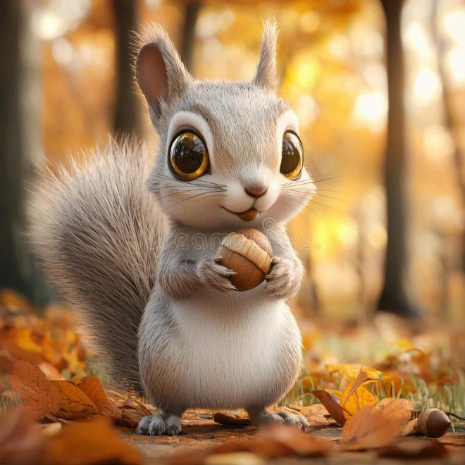 Cậu bé An ngạc nhiên khi thấy chú Sóc Nhỏ hiện lên sống động từ cuốn truyện cổ tích kể chuyện 3D