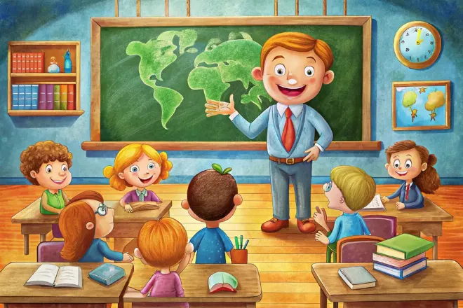 Một mẩu truyện cười ngắn về tình huống hài hước giữa thầy giáo và học sinh trong lớp học