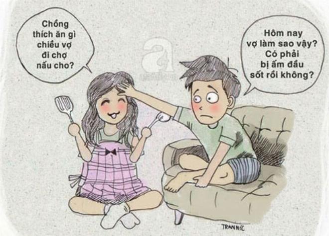 Những mẩu truyện vui về đời sống vợ chồng hàng ngày hóm hỉnh